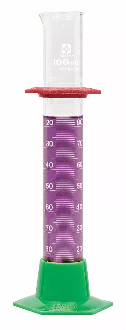 Sibata Graduated Cylinder.100 mL.30 mm Dia.PK6 2355-100