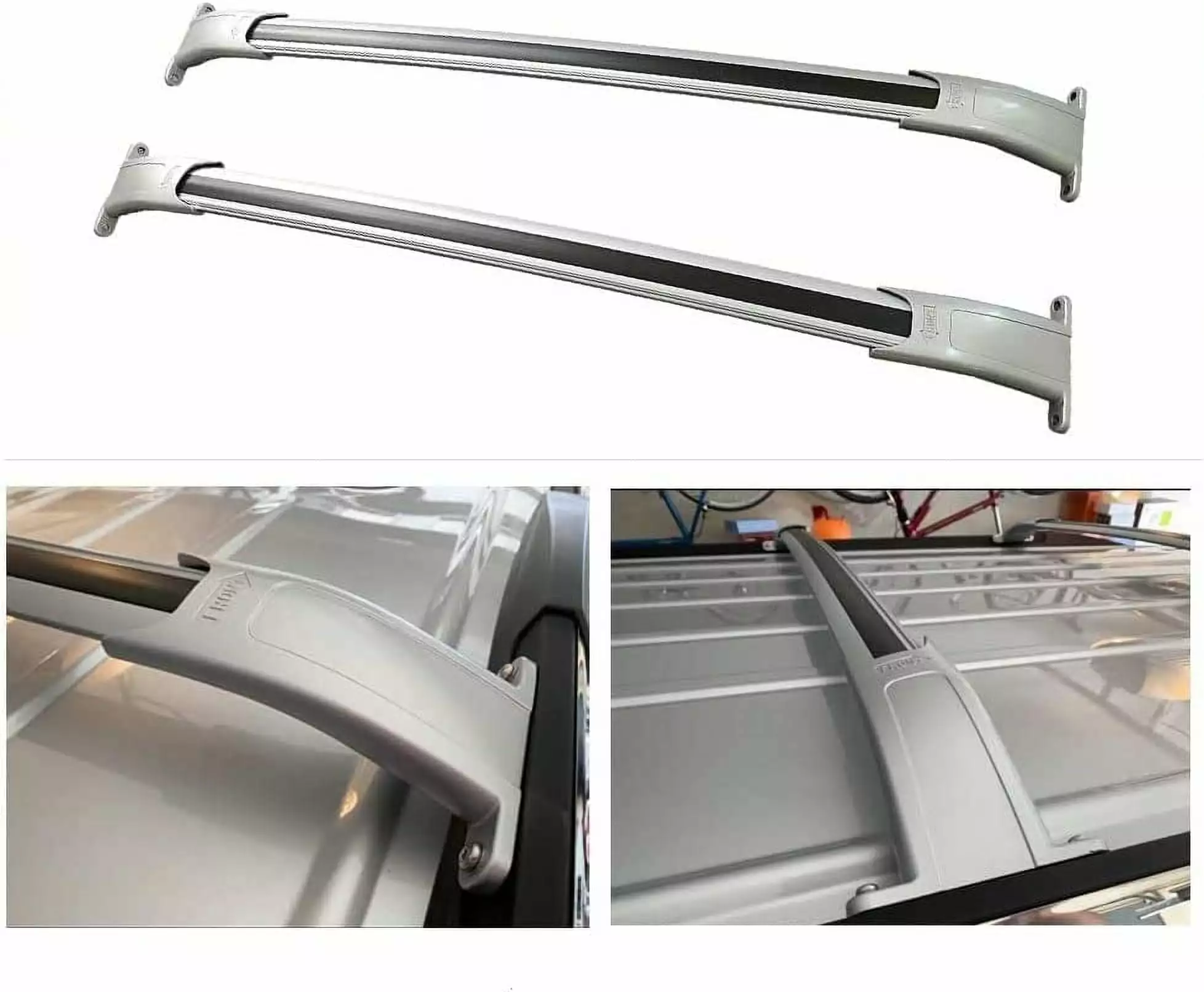 Silver Roof Rack Crossbars Cargo Bars 2015-2020 for GMC Yukon XL Chevy Tahoe Suburban Escalade ESV