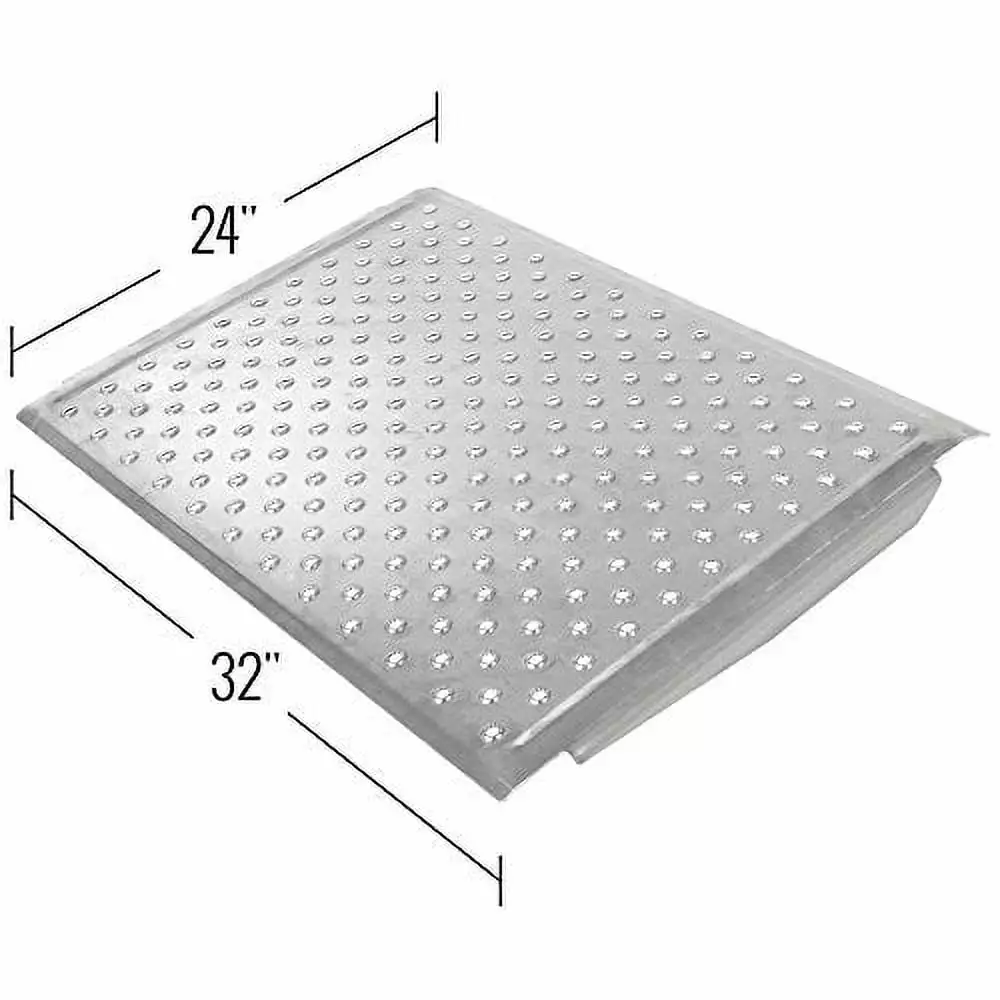 Silver Spring 4 High Aluminum Threshold Ramp. Punch Plate Surface. 24 L x 32 W