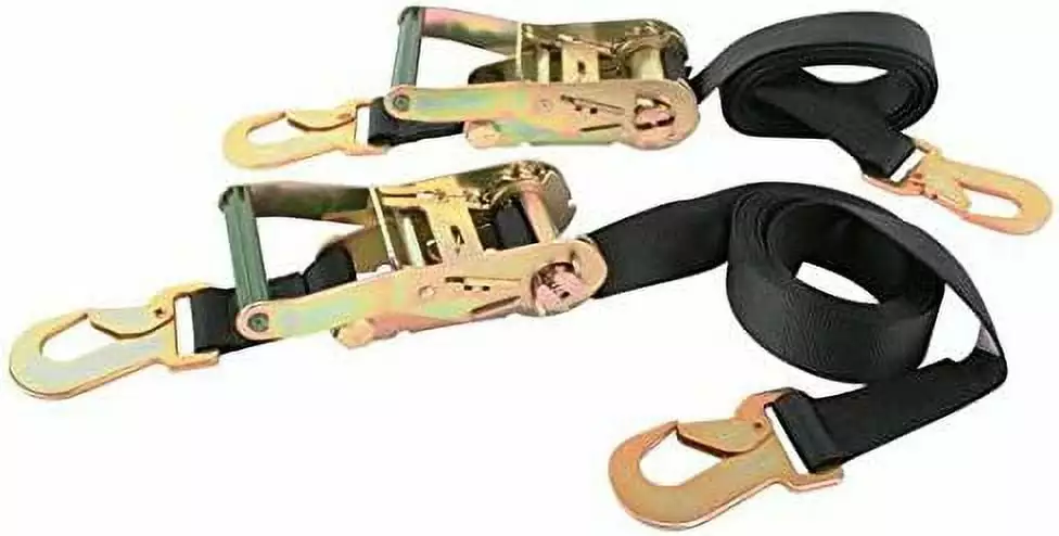 Simpson Racing 35007BK Ratchet Tie Downs 2 inch Width Black Pair