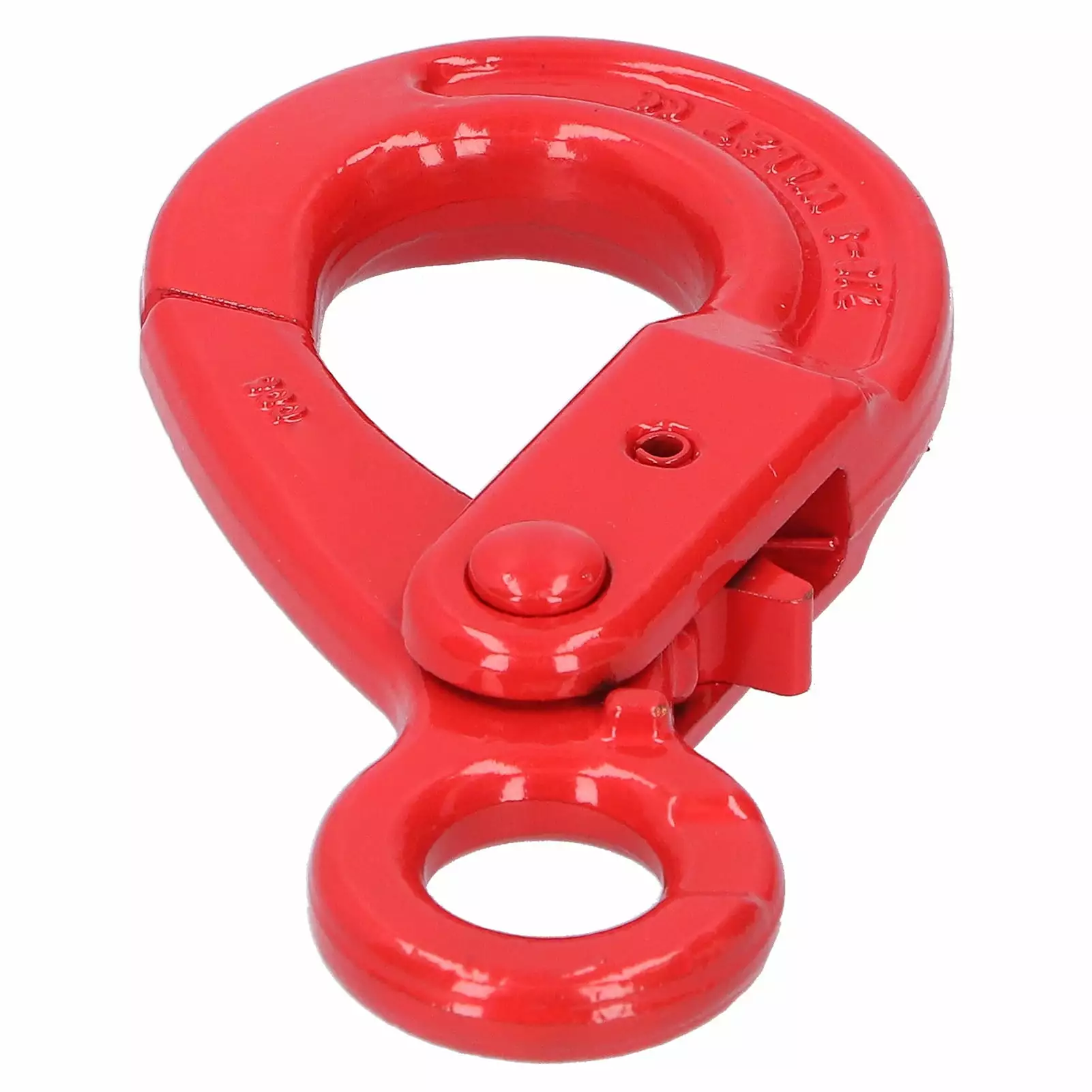 Slip Hook Safty Lock Eye Type Self Locking Rotation Lifting Rigging Towing Hooks G80 2T