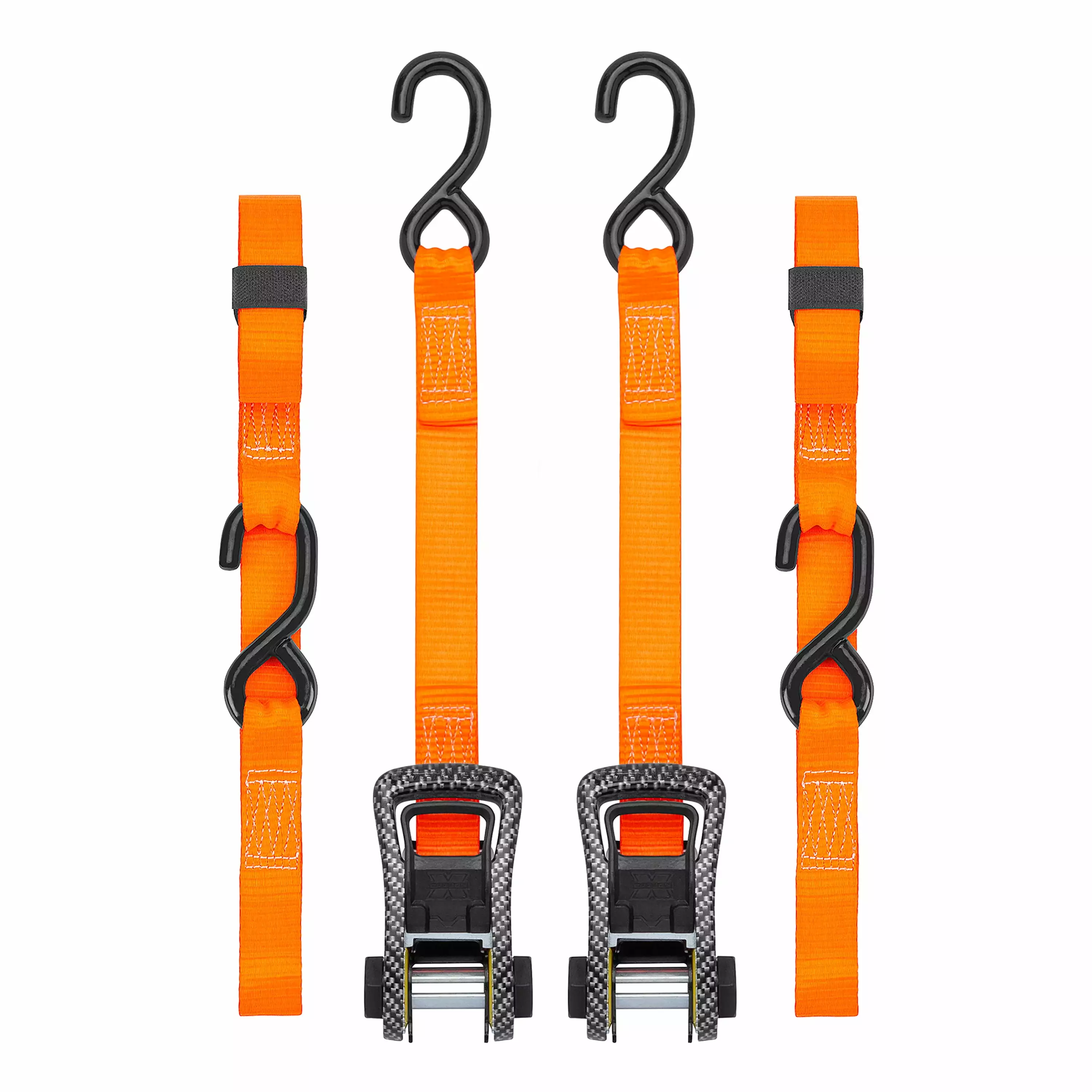 SmartStraps 1-1/4 in. x 10 ft. Orange CarbonX Heavy Duty Ratchet Tie Down Straps. 1.000 lb. Safe Work Load - 2 pack