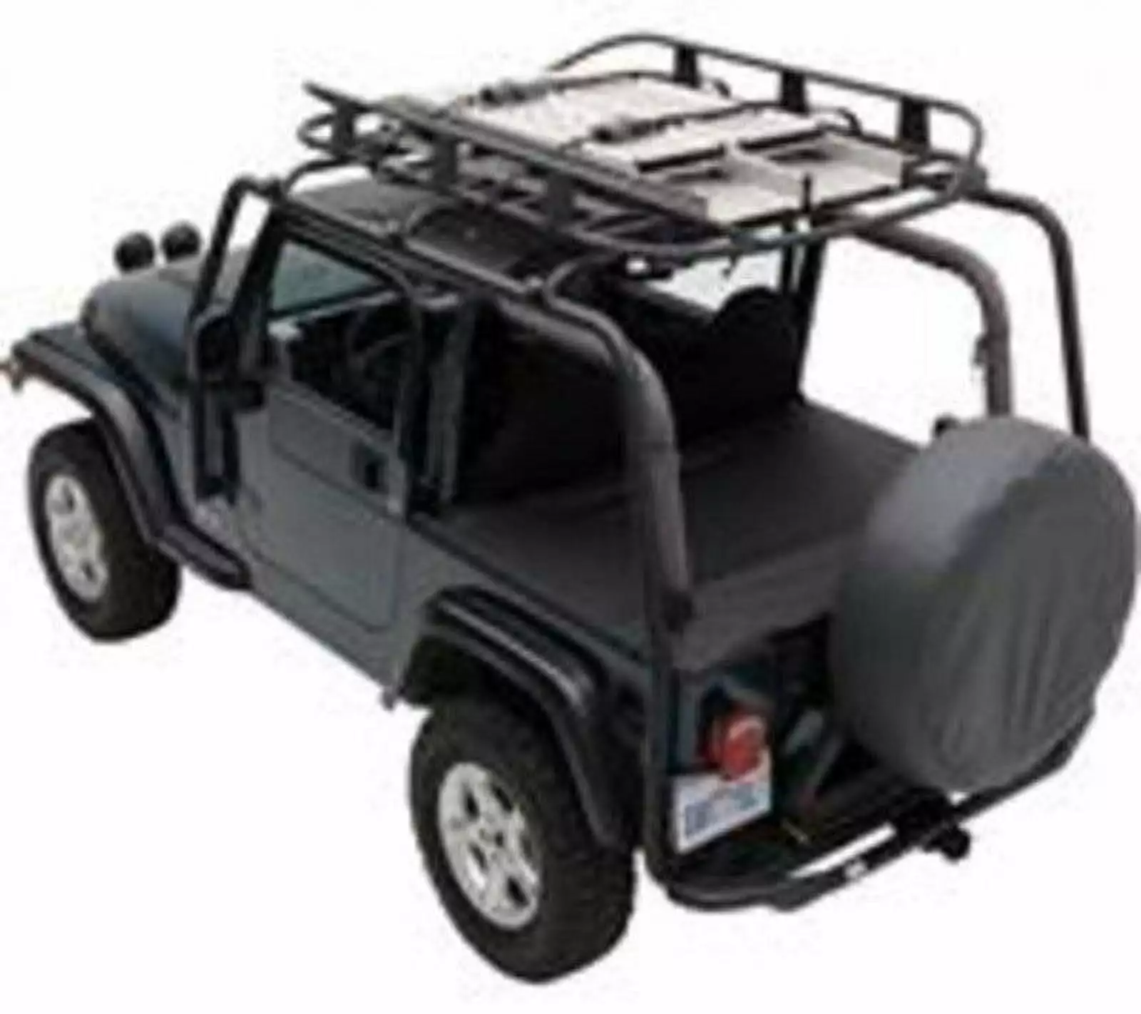 Smittybilt 2007-2017 Fits Jeep Wrangler JK 4 Door SRC Roof Rack 300 Lb Rating Black Textured 76717