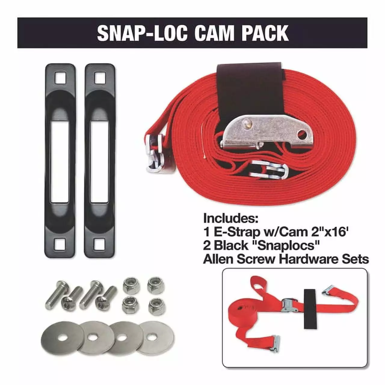 Snap-Loc Tie Down Strap Kit.E-Track.Red SLCECBA