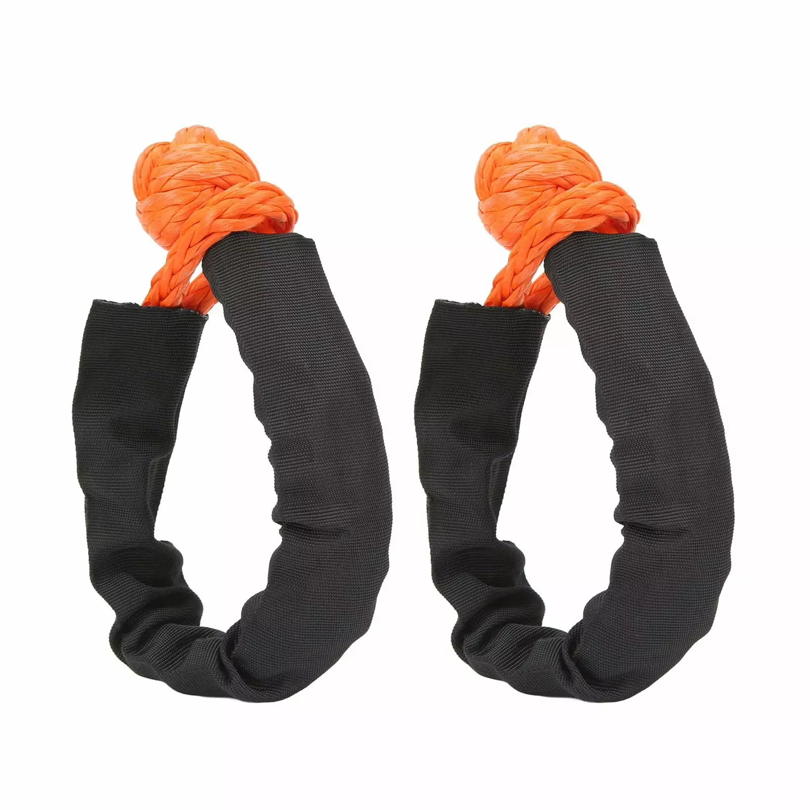 Soft Shackle Recovery Rope Safe To Use Tight Weave UV Resistant Lightweight Synthetic Road Recovery Rope Orange 9mm For ATV .Easier to Carry