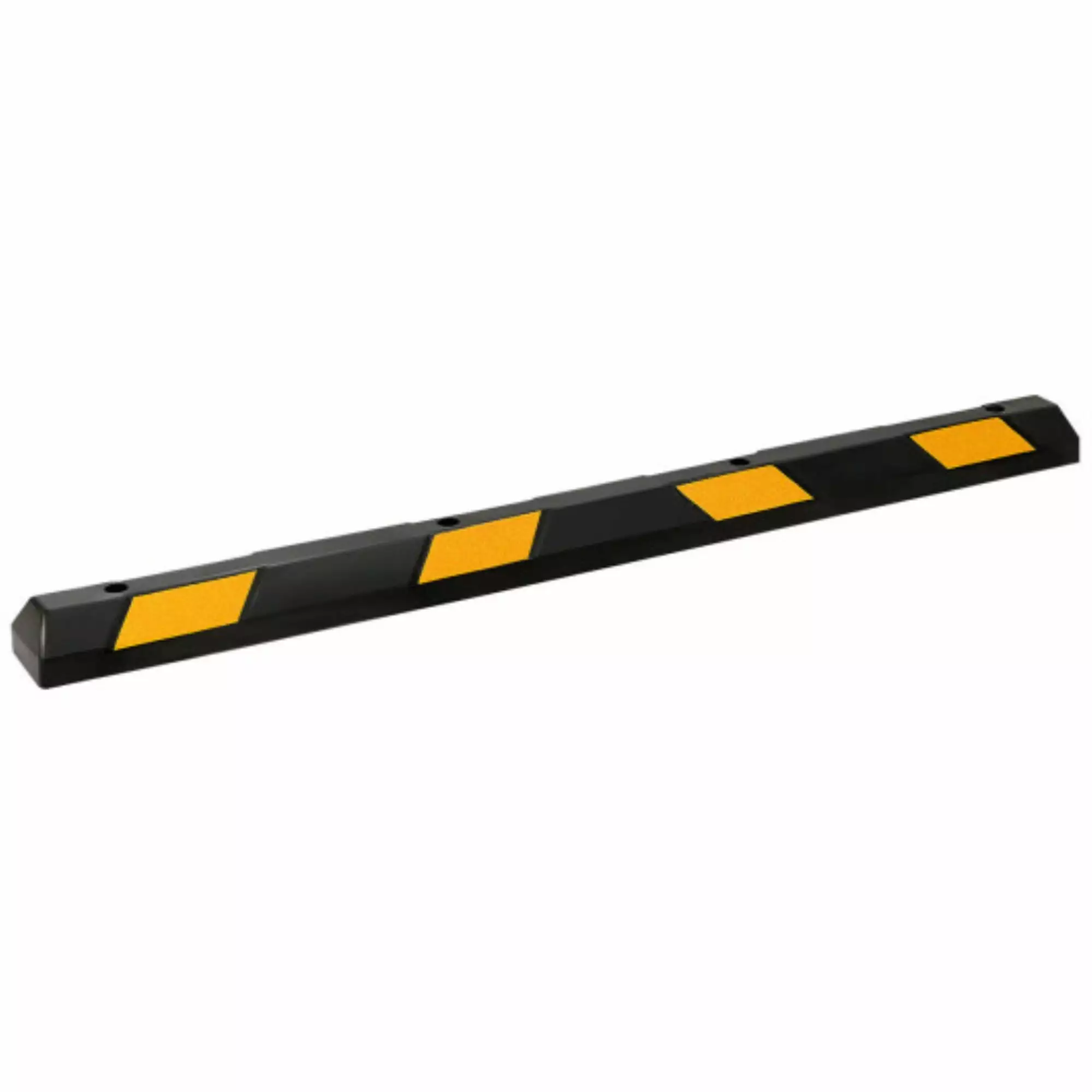 Sturdy 4 Rubber Parking Curb with Reflective Stripes - Ideal for Accurate Car Parking