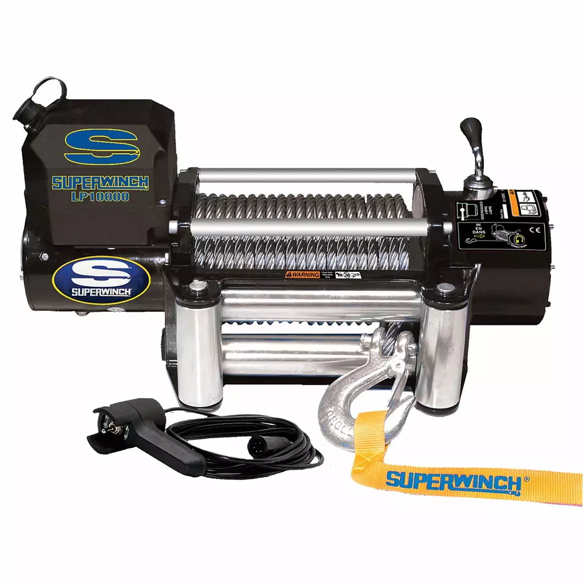 Superwinch 10000 LBS 12V DC 3/8in x 85ft Steel Rope LP10000 Winch - 1510200