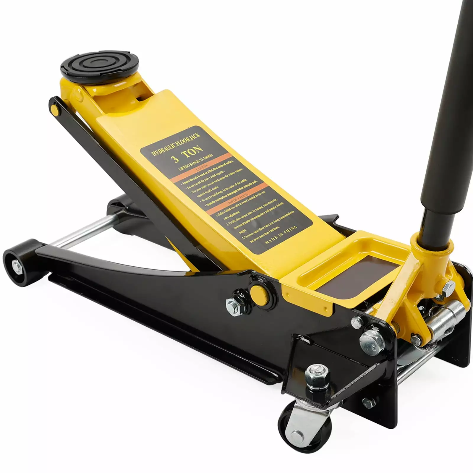 TOPTENG Aluminum and Steel Car Jack. 3 Ton (6.600 LBs) Hydraulic Floor Jack with Dual Piston Quick Lift Pump