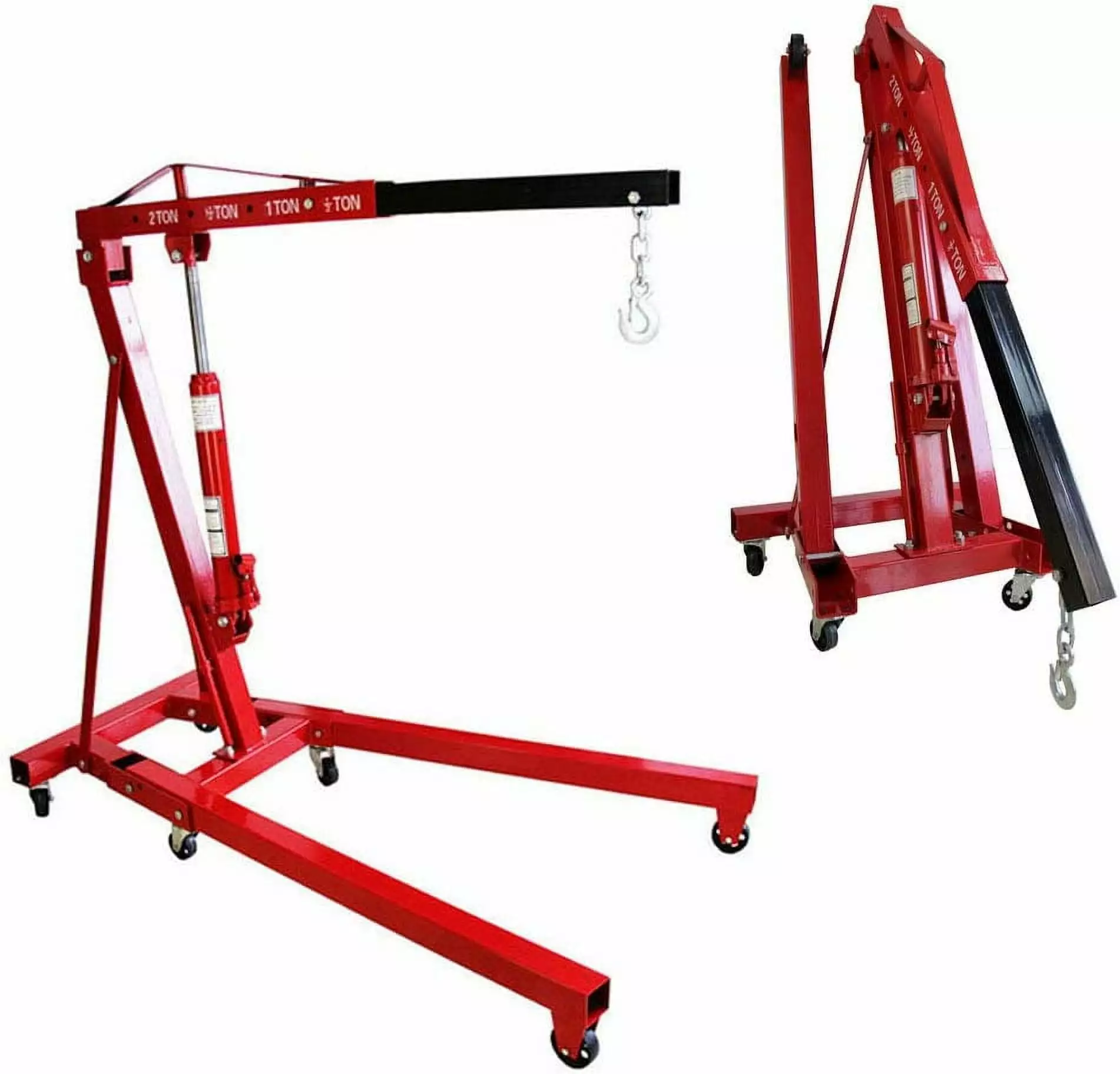 Techtongda 2 Ton Shop Crane Foldable Engine Motor Cherry Picker Hoist Lift