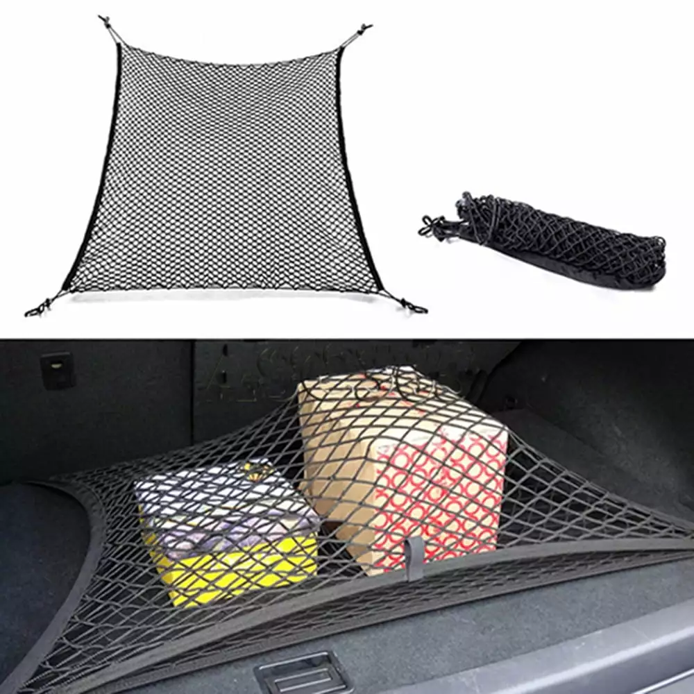 BSTHOE 2X Rear Trunk Boot Floor Cargo Net Tie Down Hook Ring Loop Hanging Fixings Clips