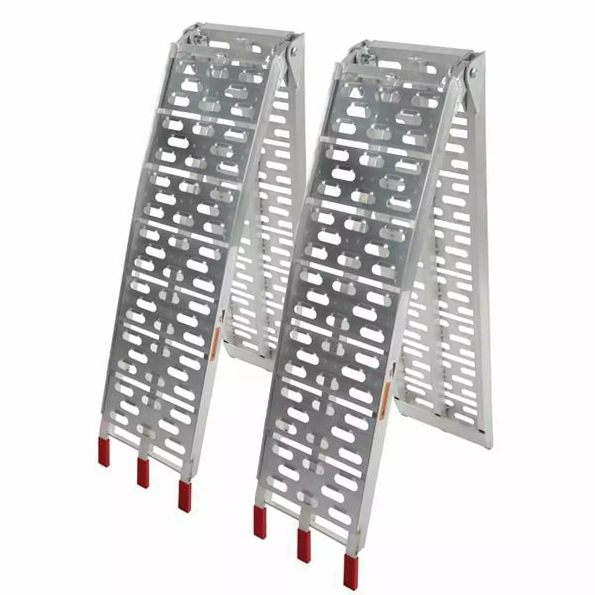 Teledu 2pcs Aluminum Folding ATV Ramps Silver