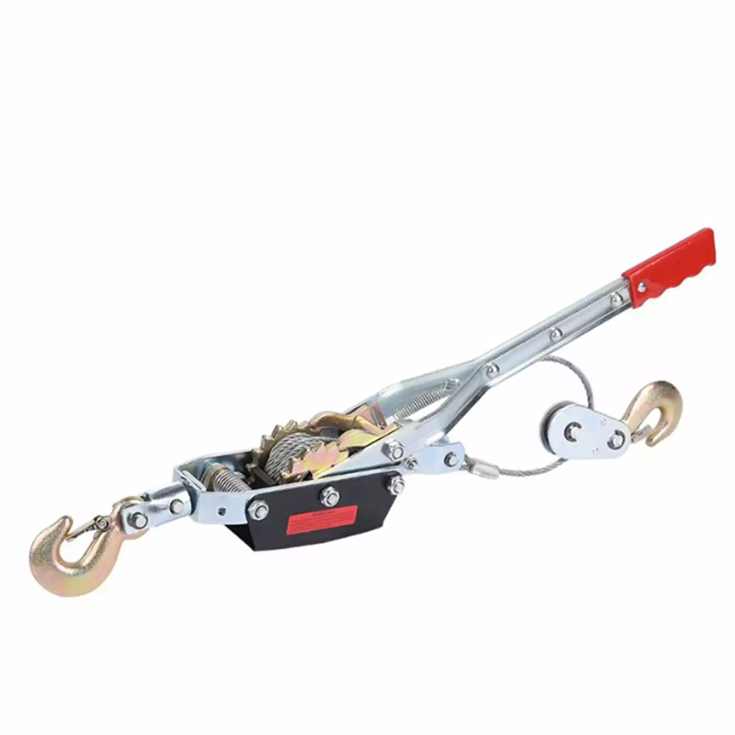 Telyswee 2/4 Ton Dual Gear Power Puller. 2 Hook Hand Cable Puller Come Along Winch Heavy-Duty Winch Cable Lift 4400/8800 Lbs 2/4T