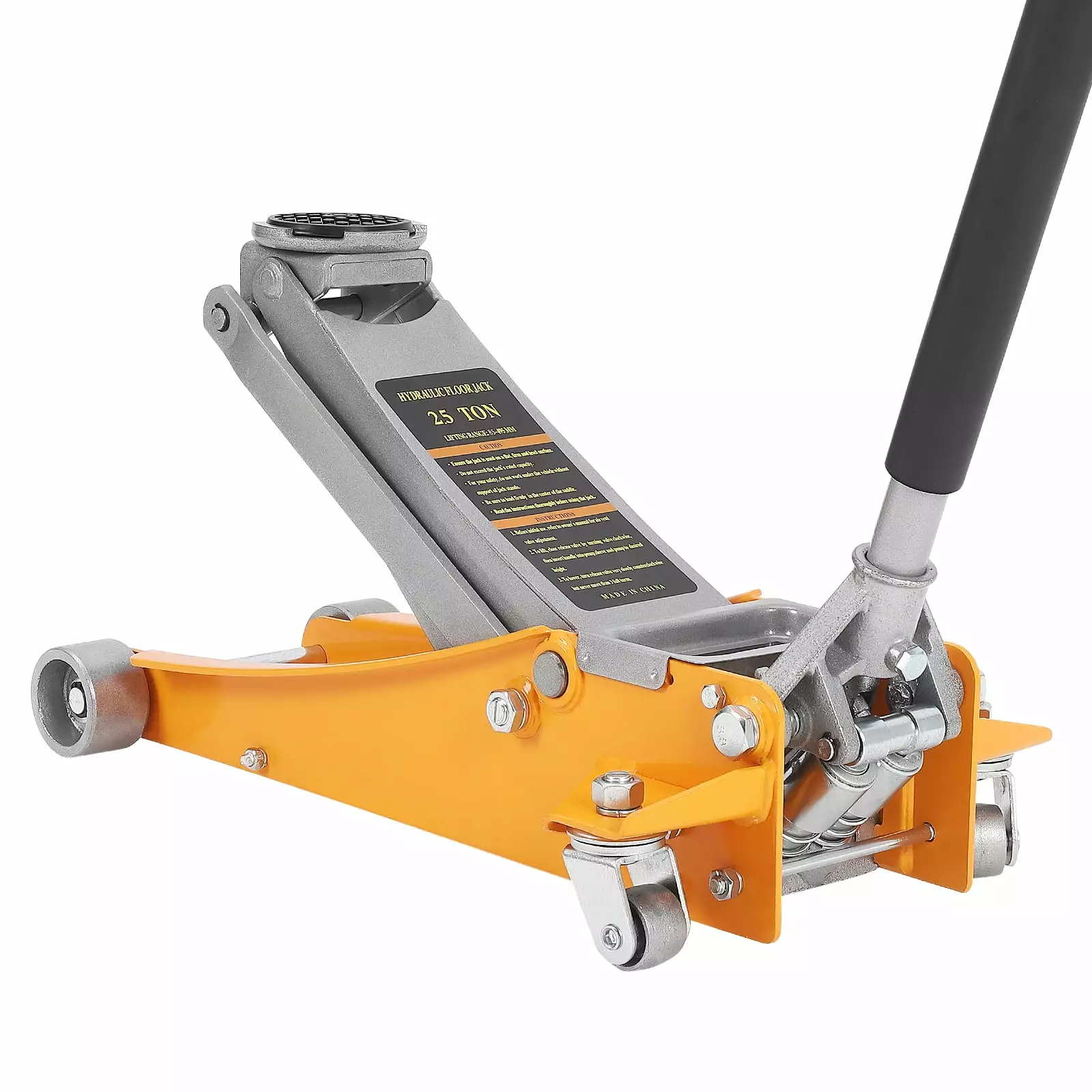 Telyswee 2.5-3 Ton Floor Jack Low Profiles - Steel Hydraulic Low Profiles Jack. with Dual Pistons Quick Lift Pump. Lifting Range 3.46-19.49/3.35-18.5