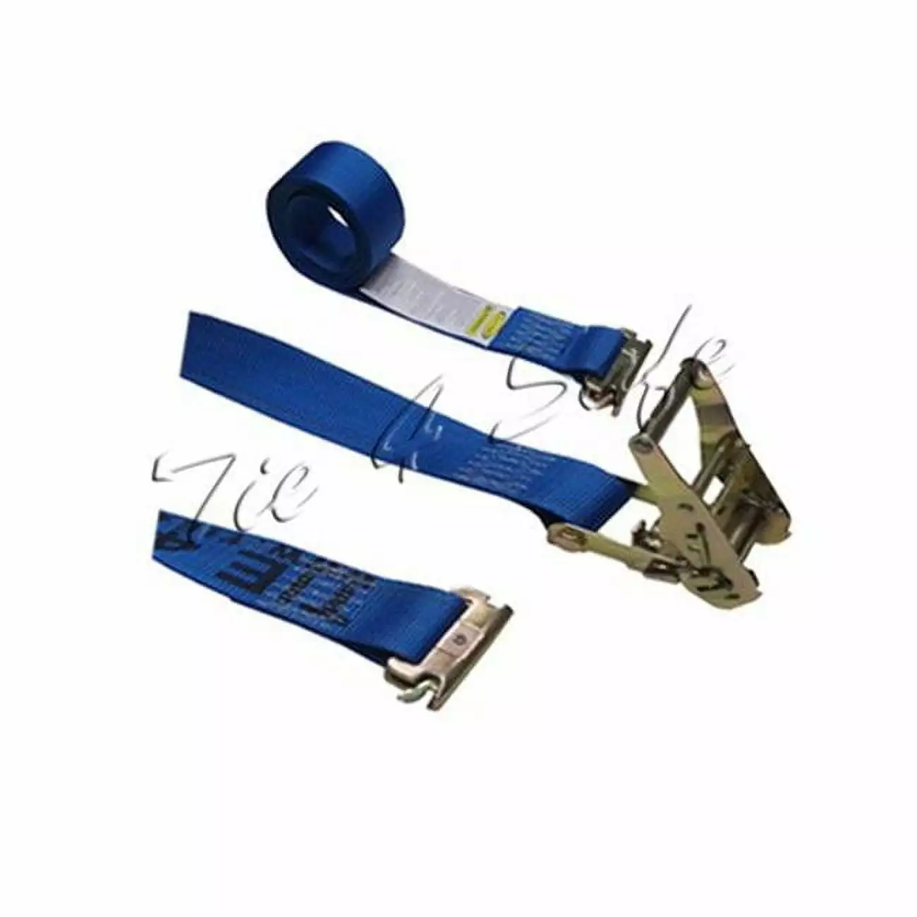 Tie 4 Safe 2 in. x 20 ft. Logistics Straps with Ratchet with E-Fittings - Blue. 12 Piece