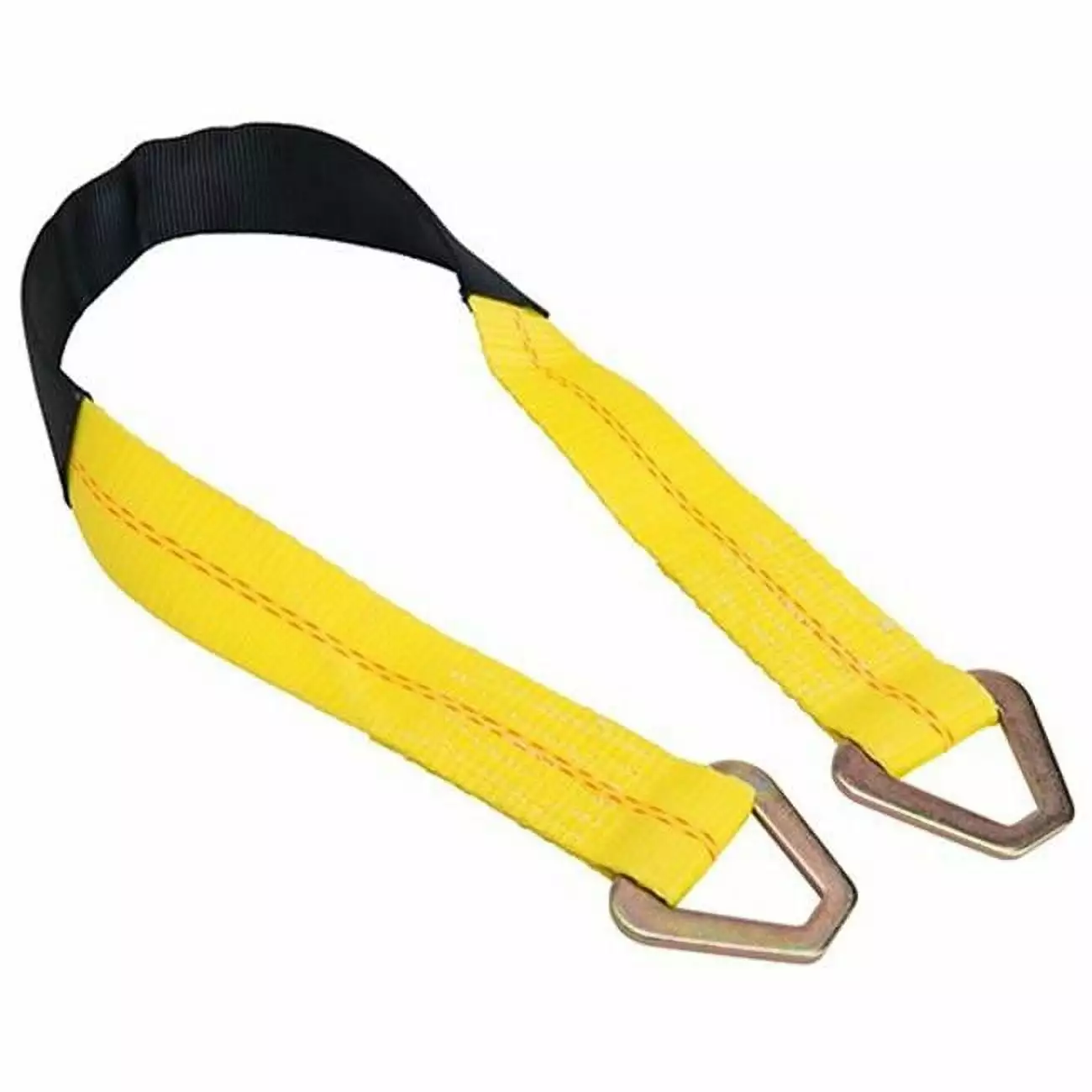 Tie 4 Safe 2 x 18 in. Axle Straps with Abrasive Sleeve & Delta Ring - Yellow - 20 Piece