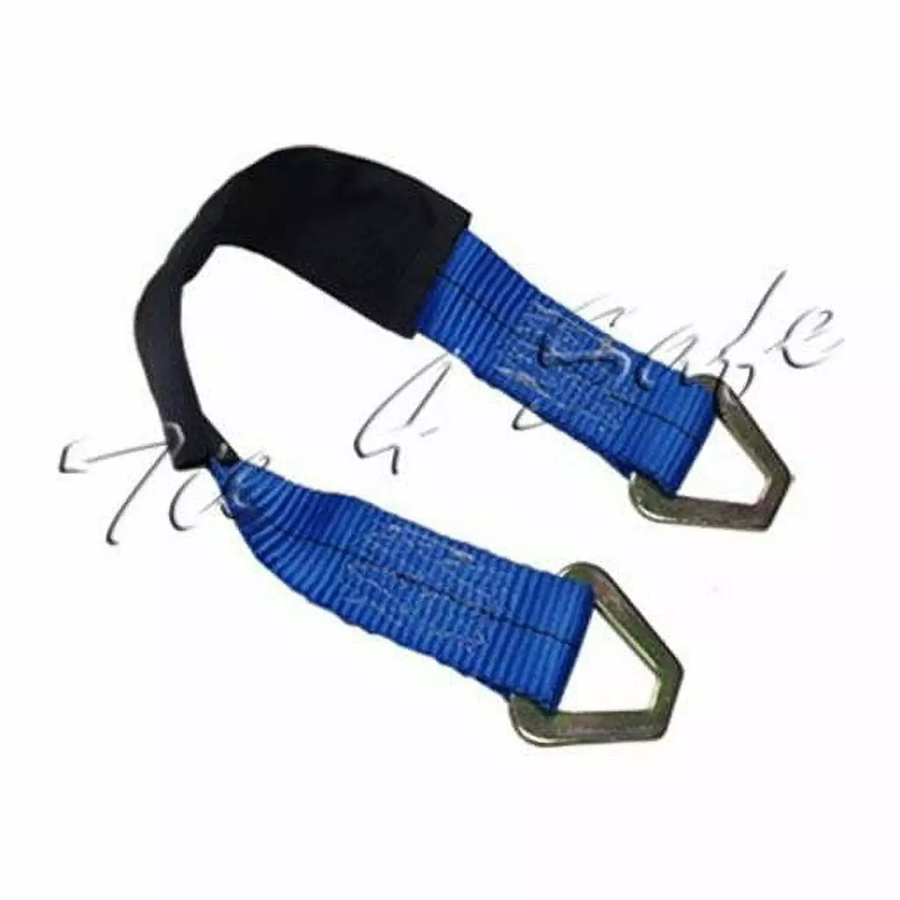 Tie 4 Safe RT41A-18M18-BU-C-2 2 x 18 in. Axle Straps with Abrasive Sleeve & Delta Ring. Blue - 2 Piece