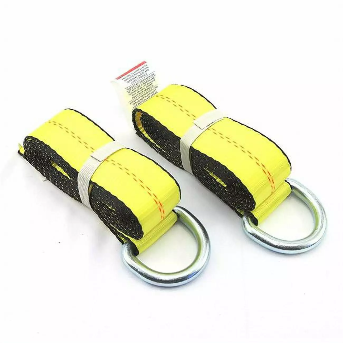 Tie 4 Safe TWS21-2508-W9-10 2 in. x 8 ft. Lasso Strap with O-Ring - Yellow. 10 Piece