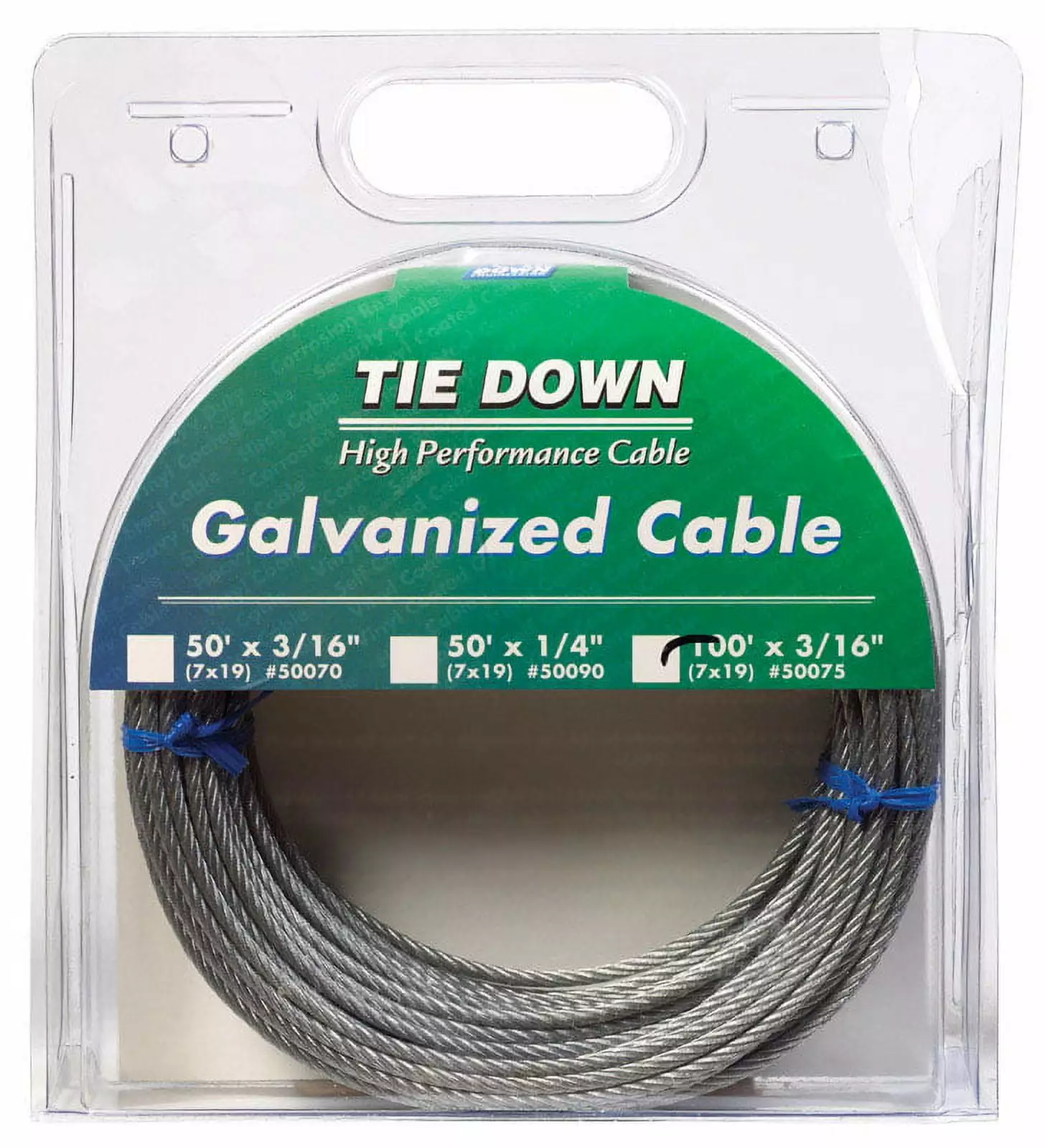 Tie Down Engineering Galvanized Aircraft Cable 3/16 in. Dia. x 100 ft. L