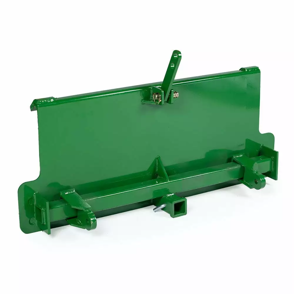 Titan Attachments 3 Point Attachment Adapter Fits John Deere Quick Tach Hook and Pin Connection. Connects 3 Point Attachment to Cat 1 Implements. Green Finish. 2 Receiver Hitch