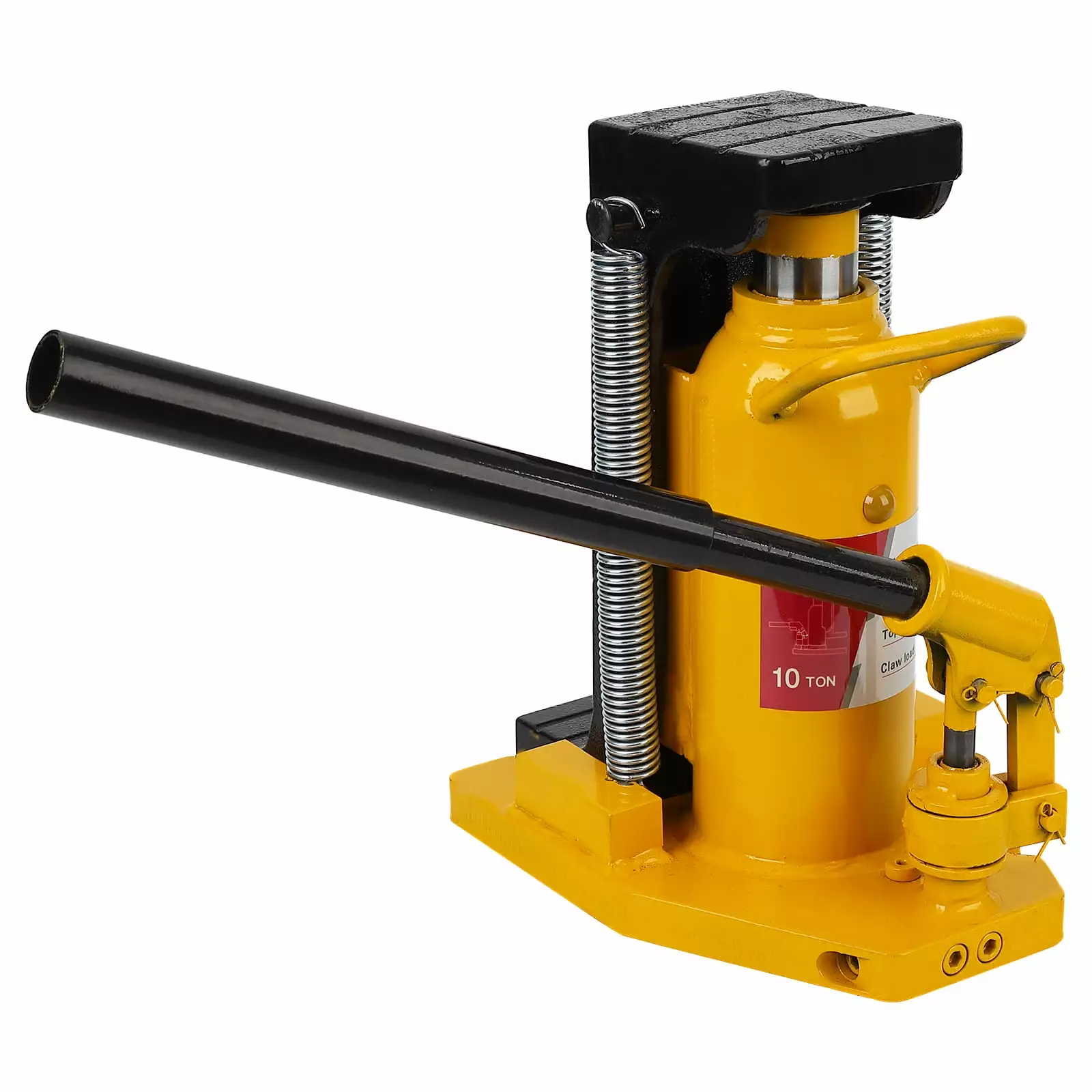 Toe Jack Hydraulic Jack with Manual Hand Pump.Air Hydraulic Toe Jack for Lifting Farm Vehicles. Heavy-Duty Machinery. Industrial Equipment.Yellow