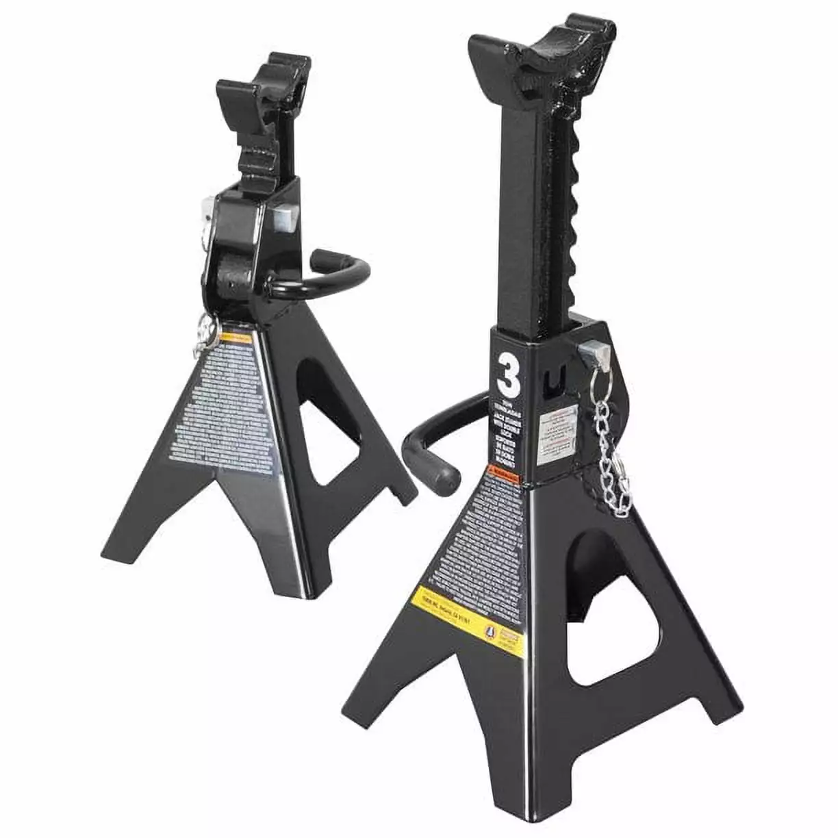 Torin 3 Ton Steel Jack Stands Double Locking Jack Stand for Car.Black.1 Pair.W4304A-B