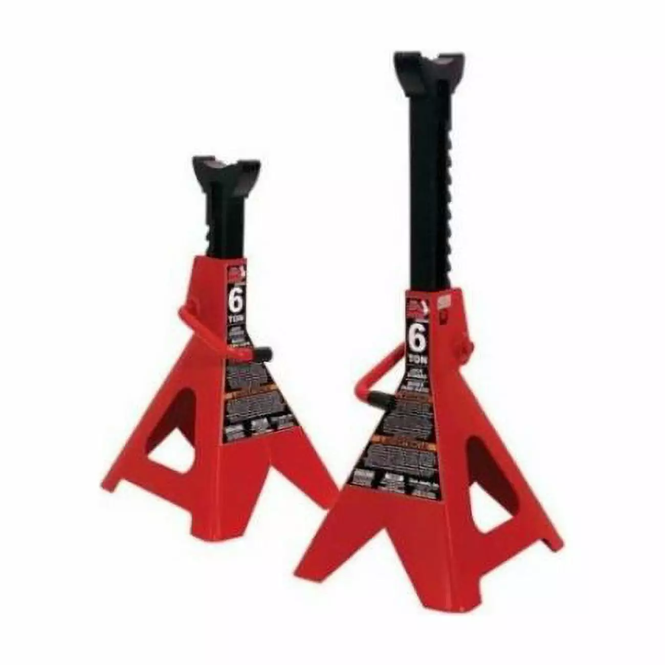 Torin Shop Equipment Red Steel Jack Stands 6 Ton Capacity