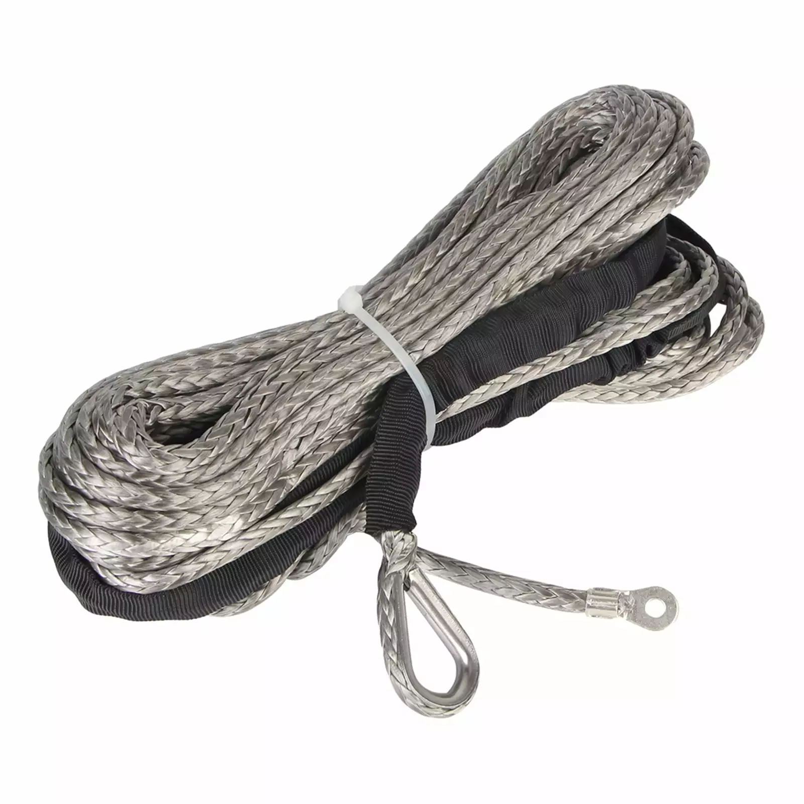 Towing Rope Winch Cable.1/4'' 50FT/15m Synthetic Fiber String Line 7700Lbs For ATV UTV Off-Road .Easier to Carry