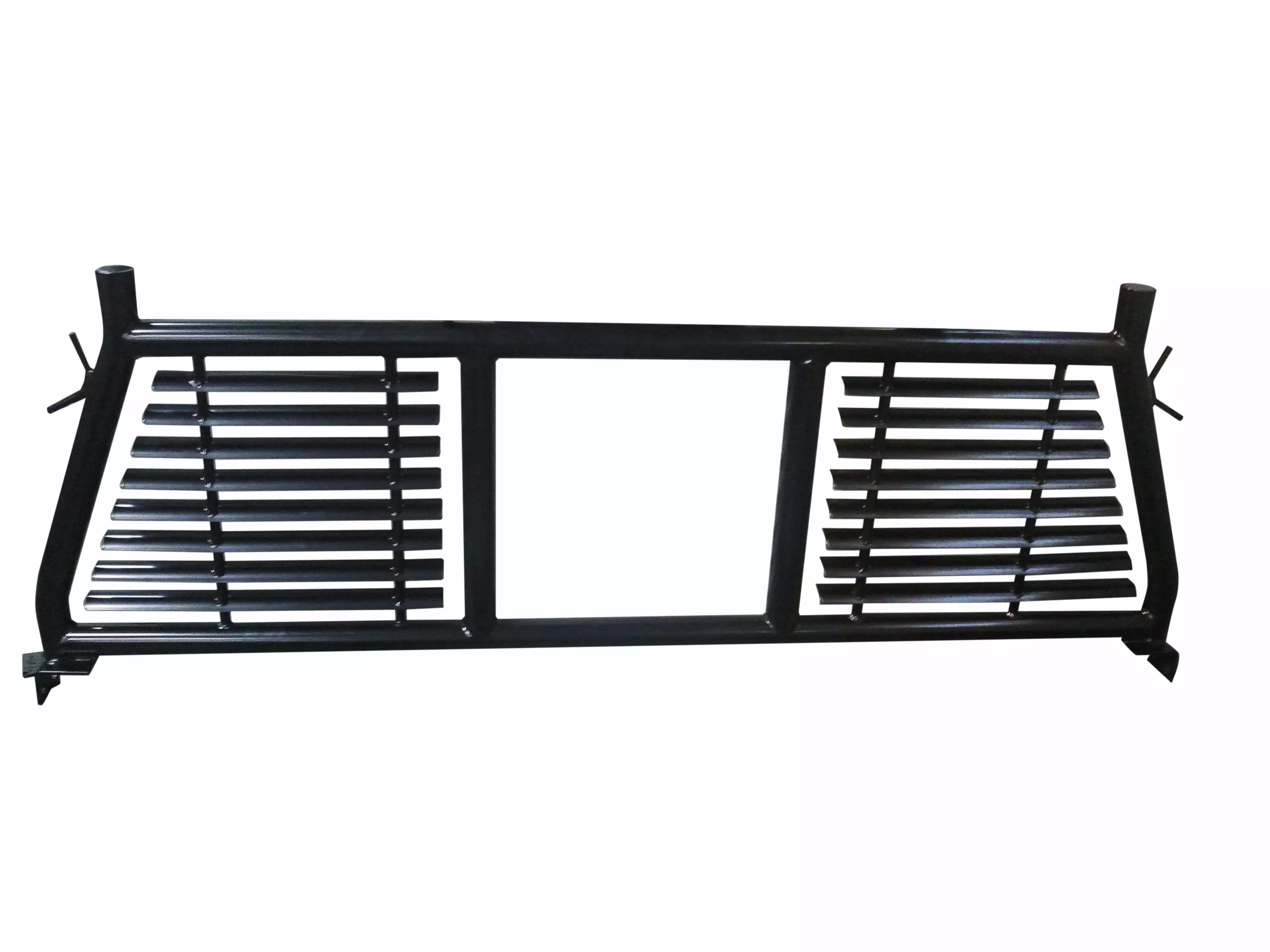 TrailFX H0003B Bolt-On Black Powder Coated Round Tube Louvered Headache Rack