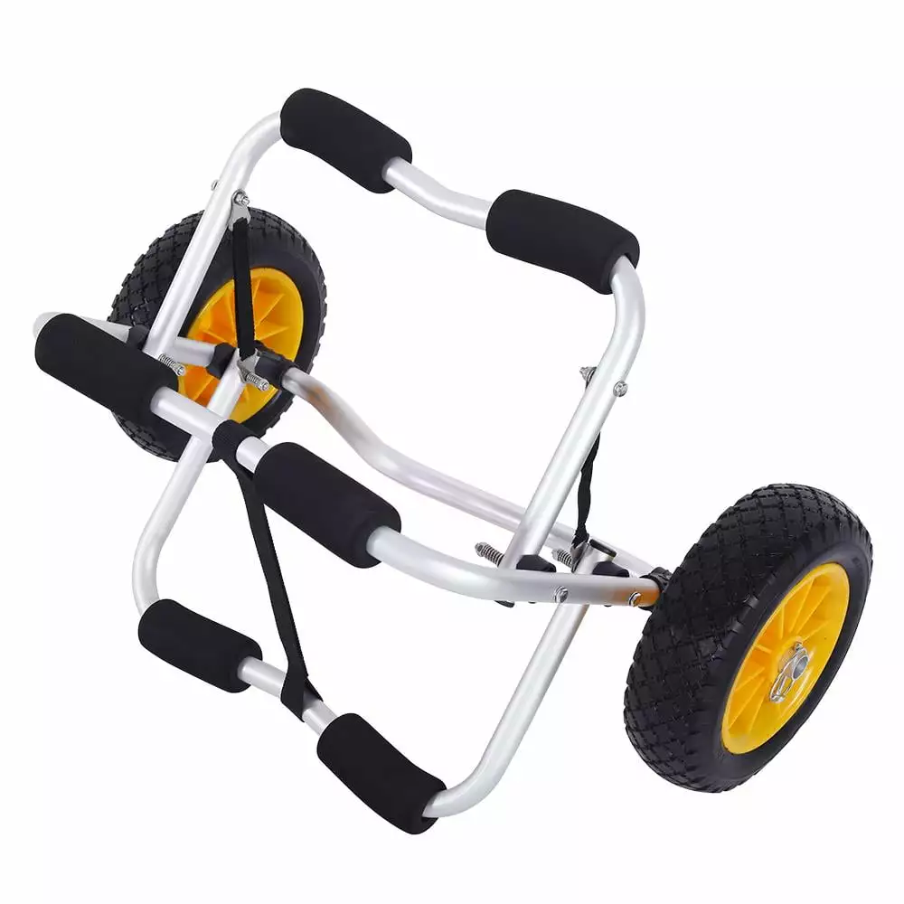 UBesGoo Kayak Cart Canoe Carrier Trolley NO-Flat Airless Tires Wheels Transport Jon Boat Dolly Tote