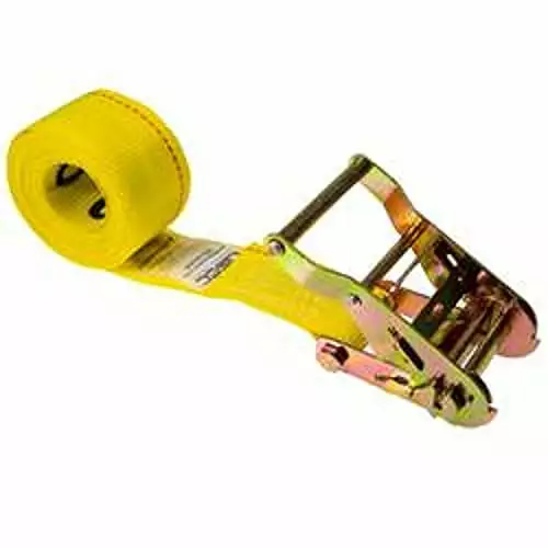 US Cargo Control. Endless Ratchet Straps. 2 Inch Wide X 20 Foot Long. Yellow Ratchet Straps. Wide Handle Ratchet Tie Down. Endless Cargo Straps. Dependable Utility Strap for Cargo Bundling