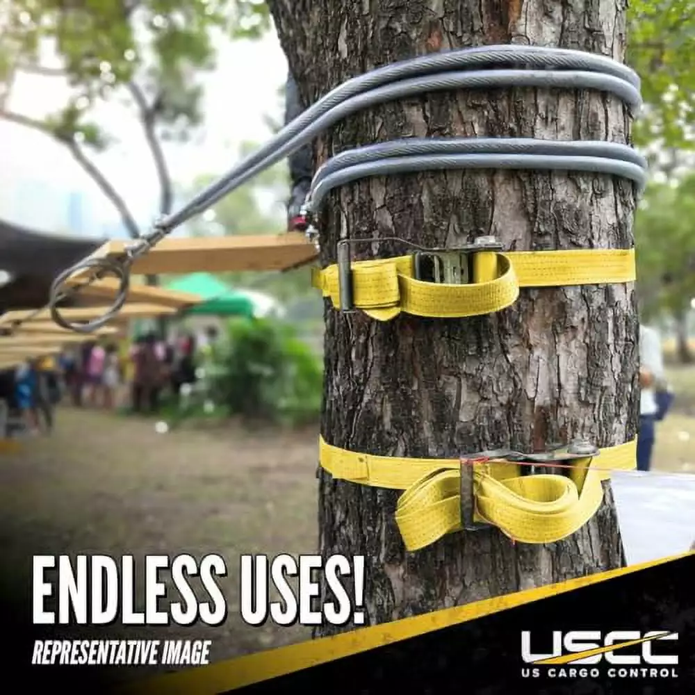 Endless Ratchet Straps (4-Pack). 2 Inch X 20 Foot Ratchet Straps. 3.333 lbs Working Load Limit. Hookless Ratchet Straps. Tie Down Straps for Flatbed Trailers or Trucks'