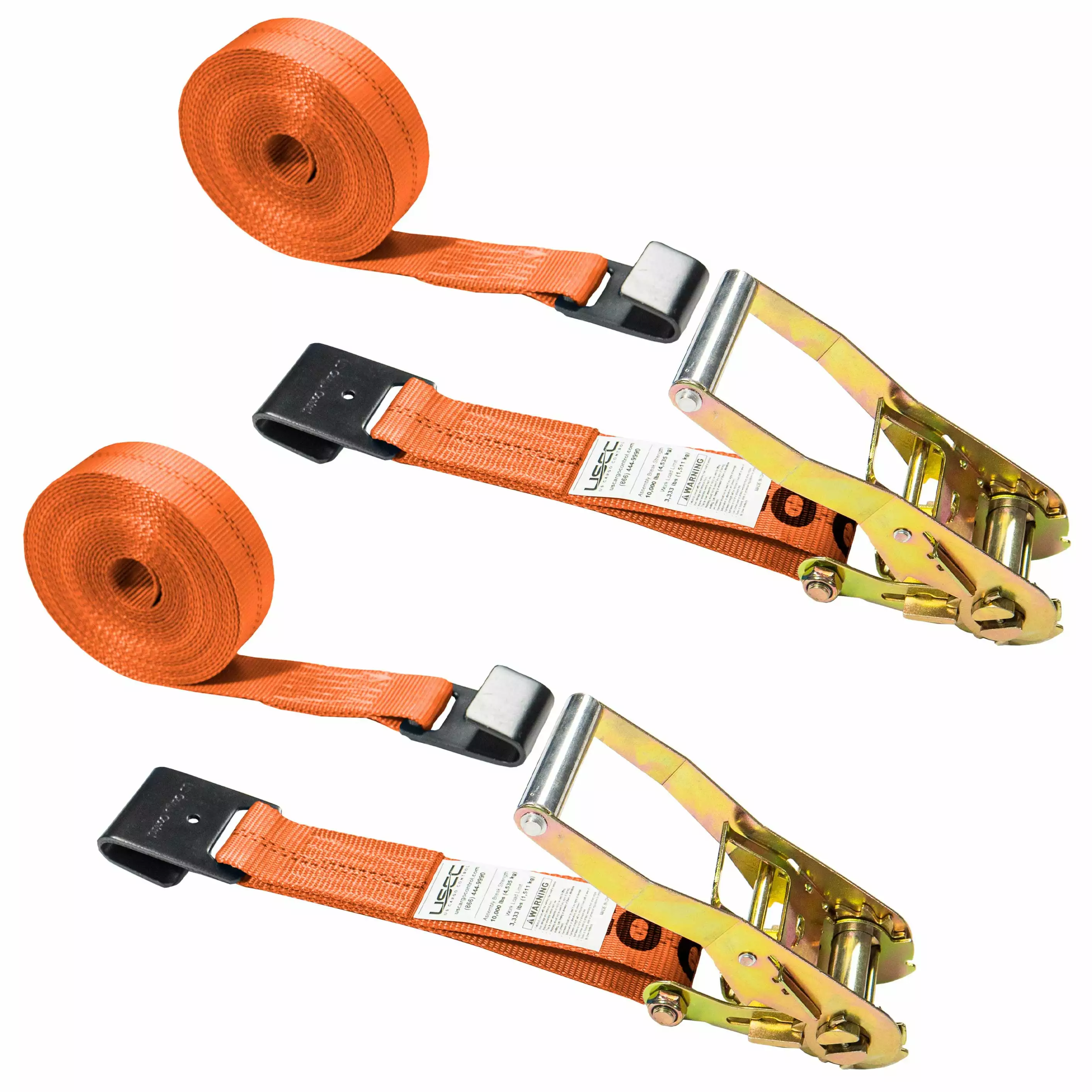 SNAP-LOC E-Track Single Truck Trailer 6-Pack Tie-Down Anchor Kit with 2 in x 16 ft Ratchet Straps 4.400 lb