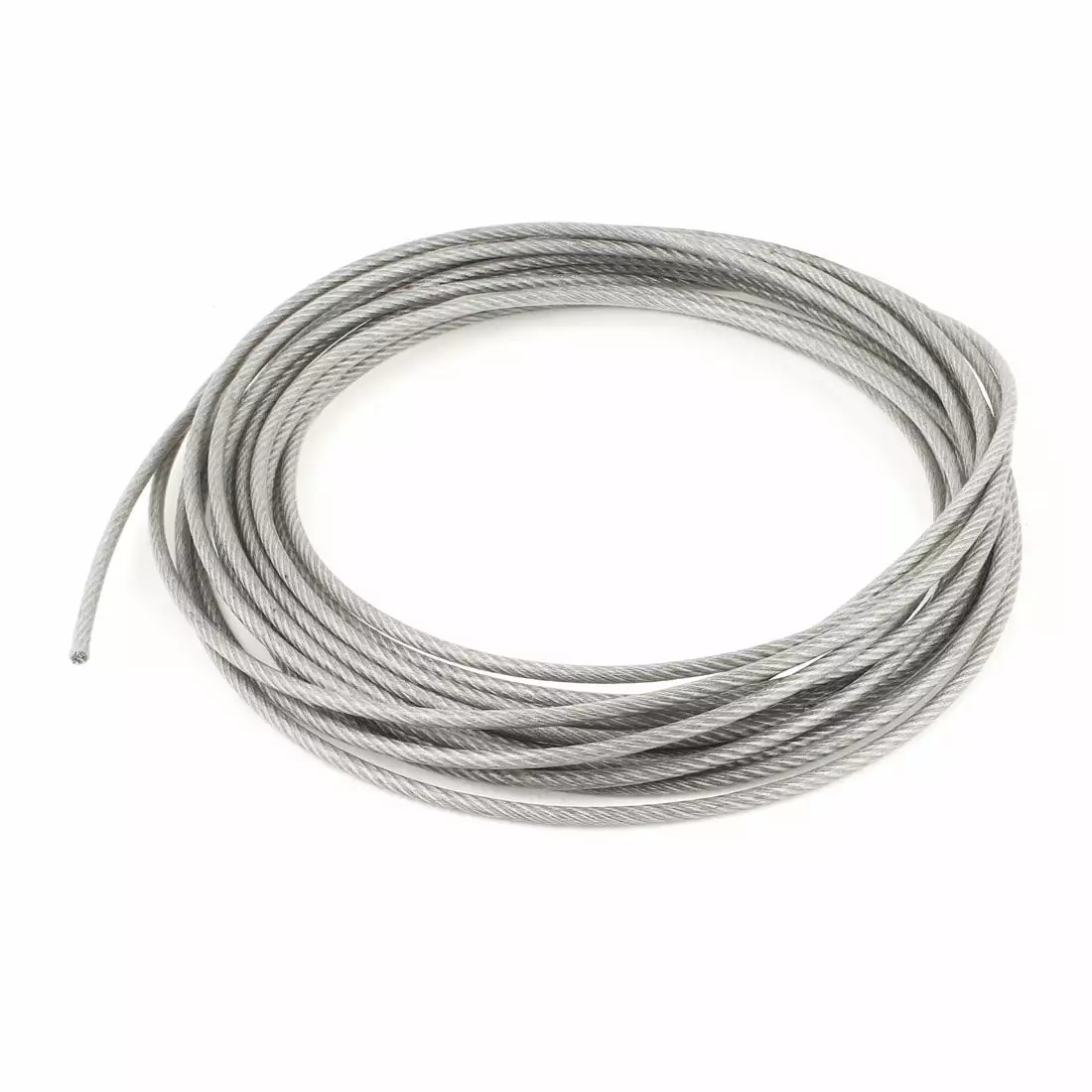 Unique Bargains 5m 33Ft Long 5mm Dia PVC Covered Flexible Steel Wire Rope