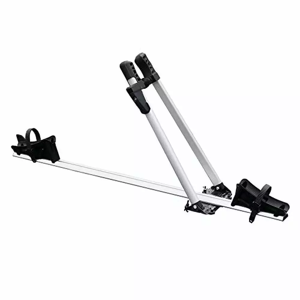 Upright Roof Mount Bike Rack. Aluminum Carrier for Roof Racks with Locking System for Cars. SUVs and More. Carries 1 Bike Max Load 38.5 lbs