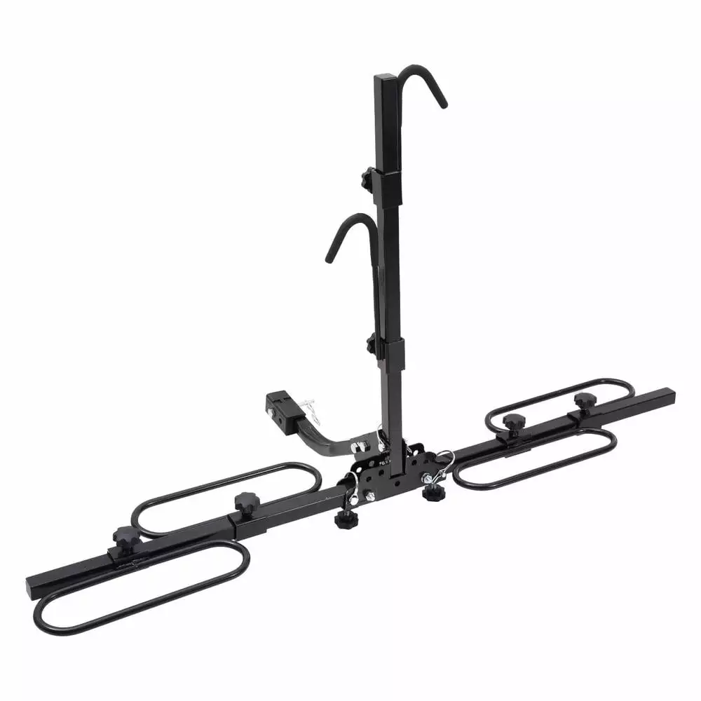 VAHIGCY Hitch Mounted Bike Rack for 2 Bikes Bike Rack Hitch Mount Carrier 2-Bike Rack Bicycle Carrier Racks Hitch Mount Foldable Rack for Cars Trucks SUVs 180 Lbs Capacity pleasure