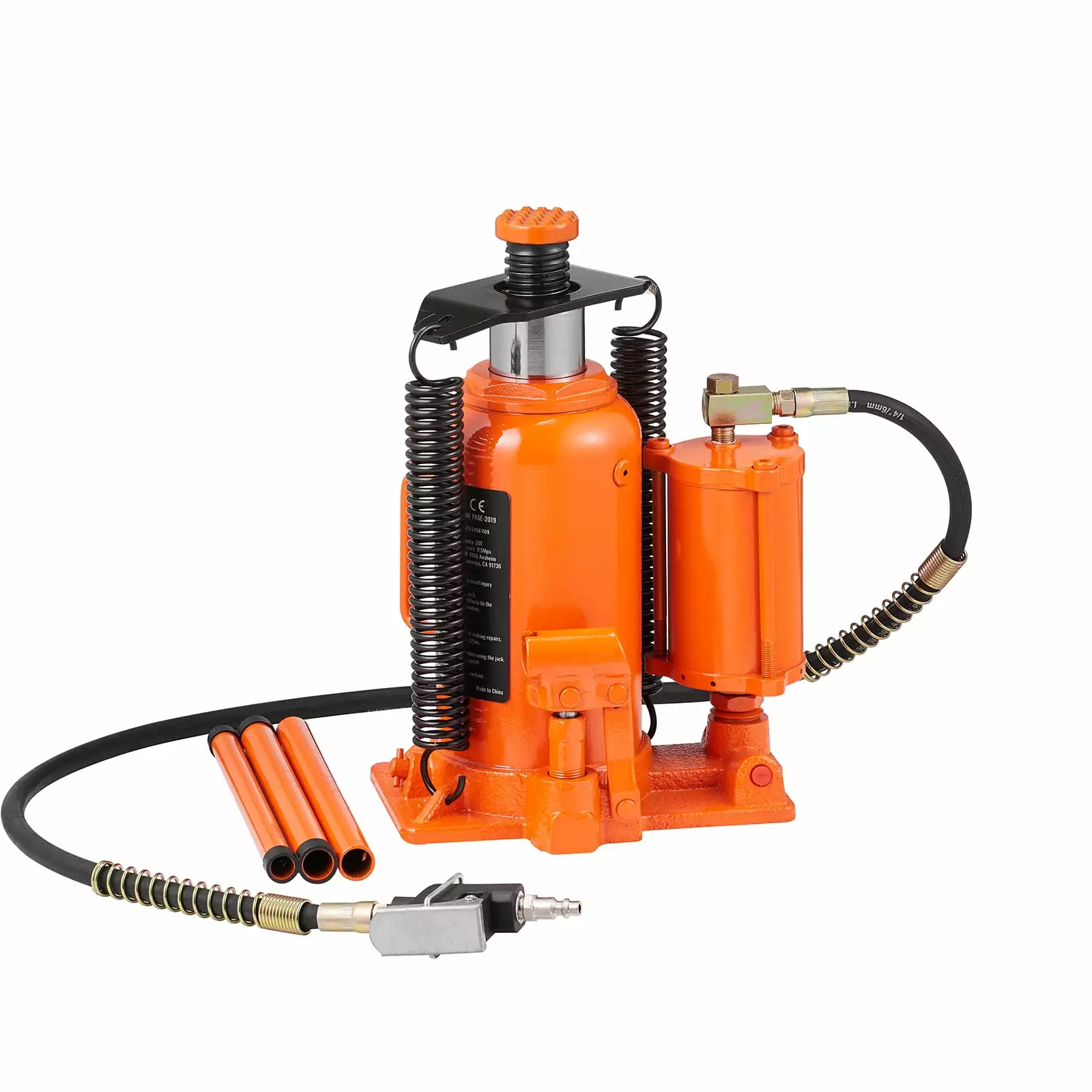 VEVOR Air Hydraulic Bottle Jack 20Ton 10.4-19.7 High Lift Pneumatic Bottle Jack Portable Auto Repairing Shop Tool for Vehicles Trucks Cars