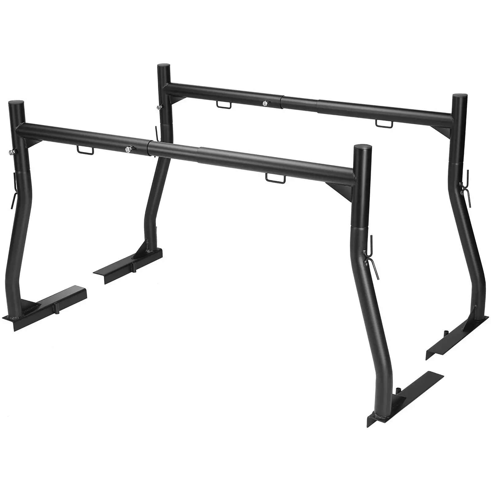 VEVOR Extendable Truck Ladder Rack. 46-71 Width. 800 lbs Capacity. Steel. Non-Drilling J-Bolts Installation - Heavy-Duty Bed Rack for Kayak. Surfboard. Lumber. Ladder