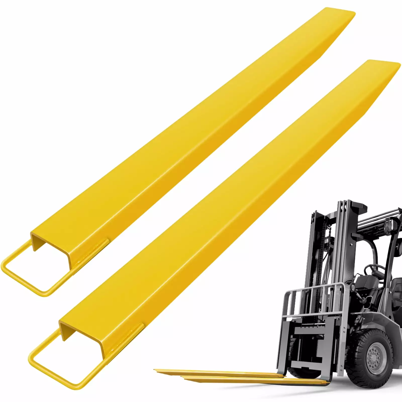 VEVOR Pallet Fork Extensions. 60 ??4.5 Forklift Extensions. Heavy Duty Steel Pallet Forklift Extensions. 1 Pair for Forklift Lift Truck Forklift Loaders