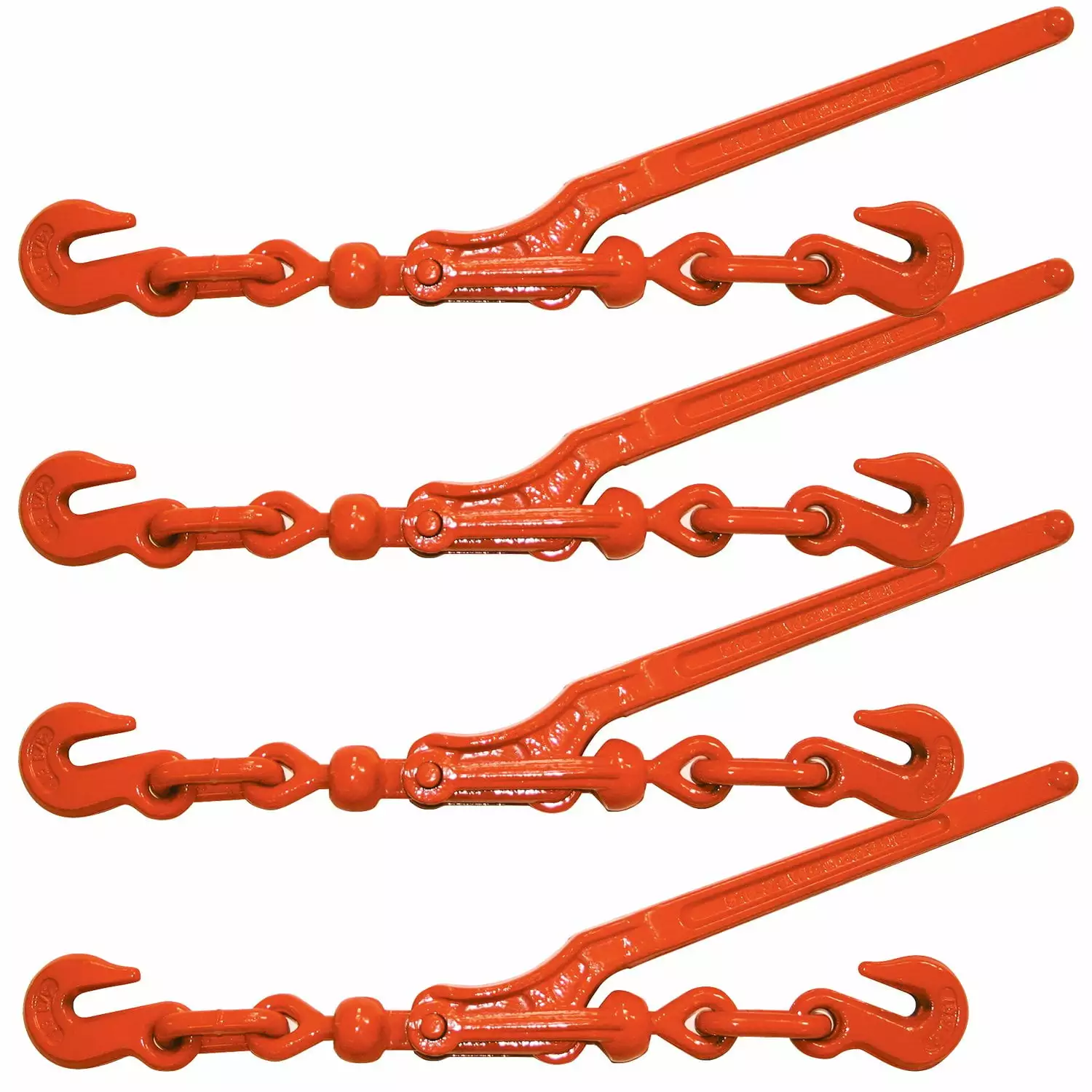 VULCAN Car Tie Down - Flat Hooks - Lasso - 2 inch x 96 inch - 4 Pack - PROSeries - 3300 Lbs SWL