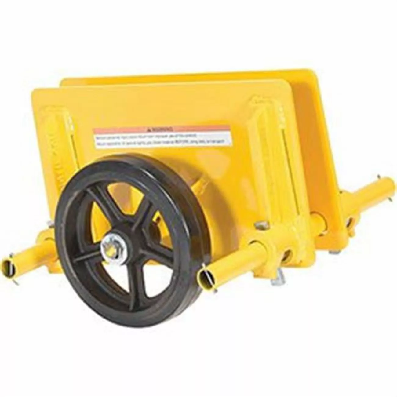 Vestil Manufacturing PLDL-ADJ-8MR Adjustable Plate & Slab Dolly 8 in. Rubber Wheels, Yellow - 1000 lbs Cap