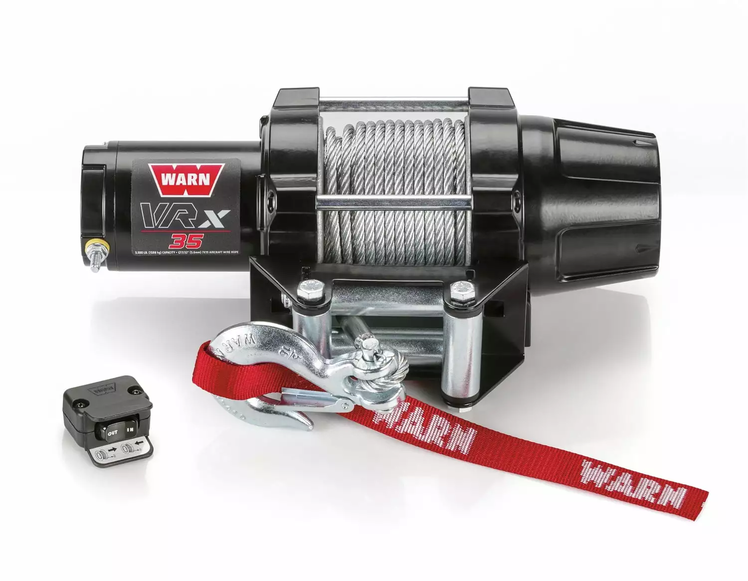 WARN VRX 35 POWERSPORT WINCH 7/32 Steel Rope 50 Feet 3.500 LB Capacity