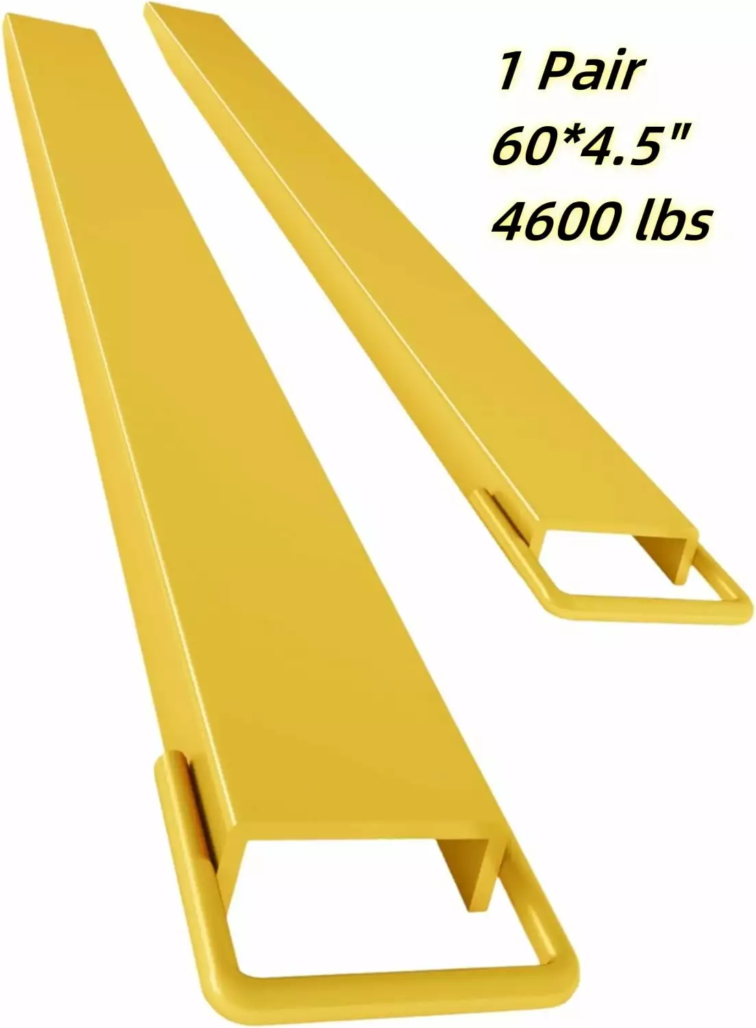 WPOND Pallet Fork Extensions. 4.5 ??60 Forklift Extensions. 4600LBS Lifting Capacity.Heavy Duty Steel Pallet Forklift Extensions. 1 Pair for Forklift Lift Truck Forklift Loaders.Yellow