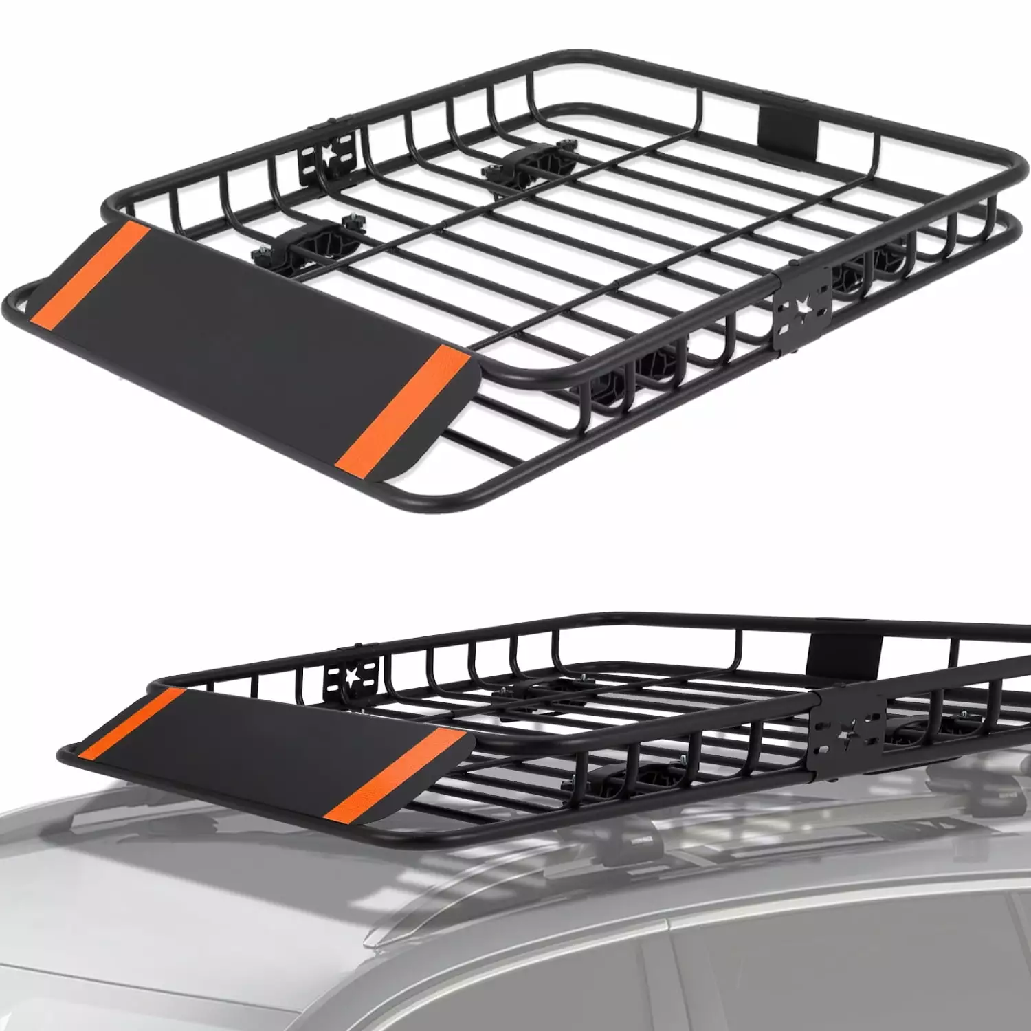 WhizMax 51x36x5 Roof Rack Cargo Carrier with Extension.200LBS Capacity.Heavy Duty Roof Rack Basket for SUV.Truck or RV Camping Storage.Black