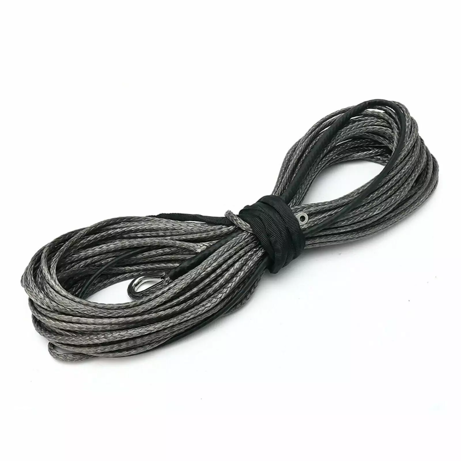 Winch Rope. 100ft 6500lbs Car Towing Rope Synthetic Fiber Winch Rope With Sheath Car Towing Pulling Rope Car Accessories--------.Light and Strong