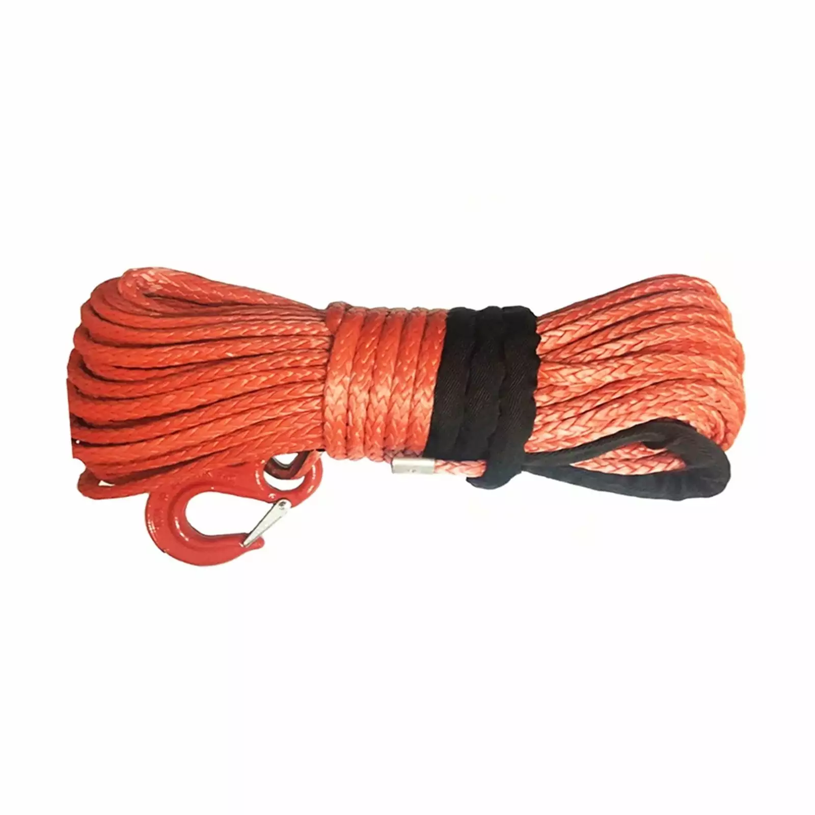 Winch Rope. 10mm*30m Synthetic Cable With Hook UHMWPE Fiber Spectra Winch Rope Towing Line For 4WD Off Road--------.Light and Strong