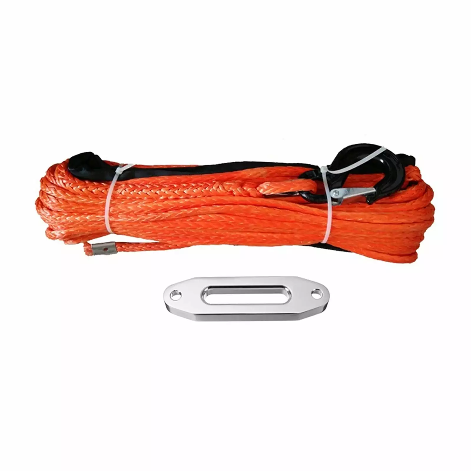 Winch Rope. 10mm X 30m Winch Rope Line Cable With Hook And Sliver 12000lbs Hawse Aluminum Fairlead--------.Light and Strong