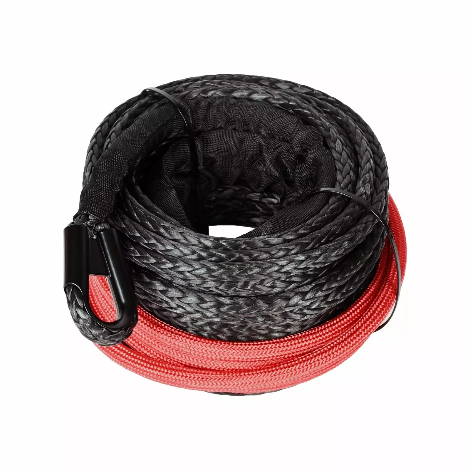 Winch Rope. 12mm X 25m Synthetic Winch Rope With Protective Sleeve - 28600 LBs Capacity For Truck. 4WD And Off-Road Vehicles Winch Accessory--------.Light and Strong