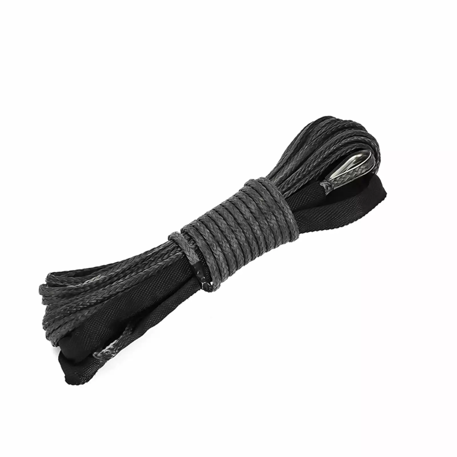 Winch Rope. Rope Shackle Synthetic Car Flexible Shackles 38.000lbs Recovery Ring Trailer Tow Strap Pull 17t Car Broke Down Winch Accessories--------.Light and Strong