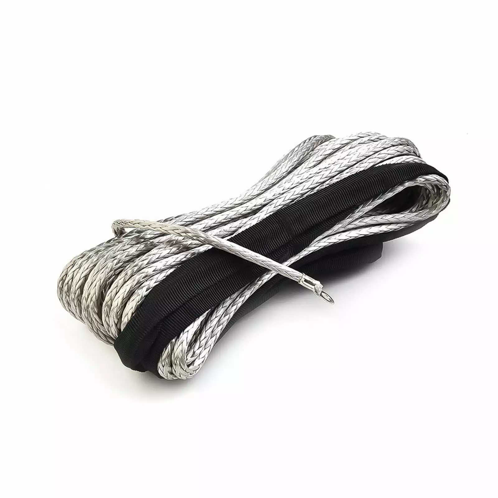 Winch Rope. Winch Rope String Line Cable With Sheath Gray Synthetic Towing Rope 15m 7700LBs Car Wash Maintenance String For ATV UTV Off-Road--------.Light and Strong