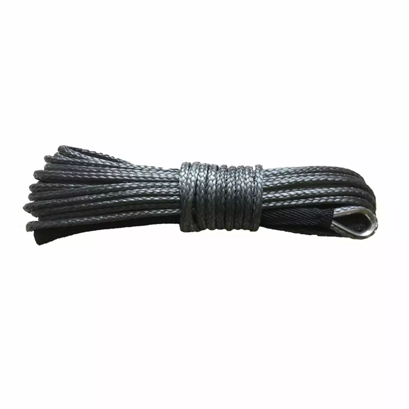 Winch Rope. 4mm X 12m UHMWPE Synthetic Winch Rope. Cable . Line. With Thimble And Sleeve For 4WD Boat Recovery--------.Light and Strong